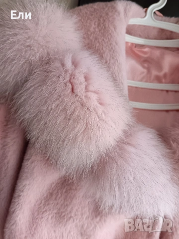 Палто алкантара с естествен косъм от лисица , снимка 8 - Палта, манта - 53272133