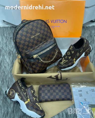 Дамска раница спортни обувки и портфейл Louis Vuitton код 153, снимка 1 - Дамски ежедневни обувки - 33935590