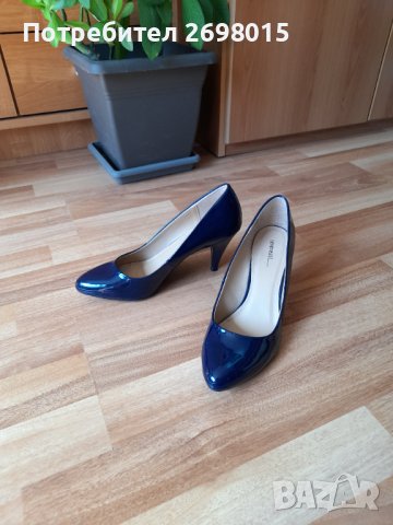 Тъмносини лачени обувки номер 39, снимка 4 - Дамски елегантни обувки - 42162926