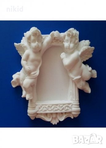2 хванати Ангела на рамка силиконов молд форма калъп гипс шоколад фондан, снимка 4 - Форми - 33938537