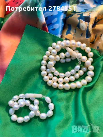 перлени колие и гривна от Китай, снимка 4 - Колиета, медальони, синджири - 49531869