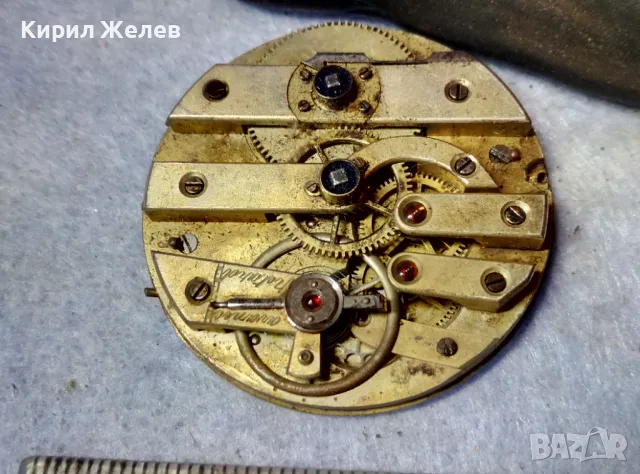 МЕХАНИЗЪМ от СТАР ШВЕЙЦАРСКИ ДЖОБЕН ЧАСОВНИК с ПОРЦЕЛАНОВ РИМСКИ ЦИФЕРБЛАТ За КОЛЕКЦИЯ ЧАСТИ 49653, снимка 7 - Джобни - 48633693