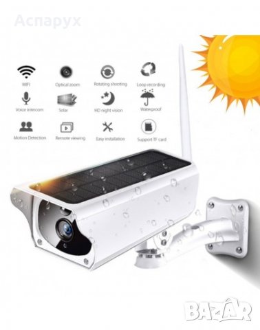 Соларна WiFi IP водоустойчива инфраред смарт камера
