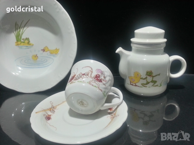Стар български порцелан детски комплект , снимка 11 - Антикварни и старинни предмети - 52923460