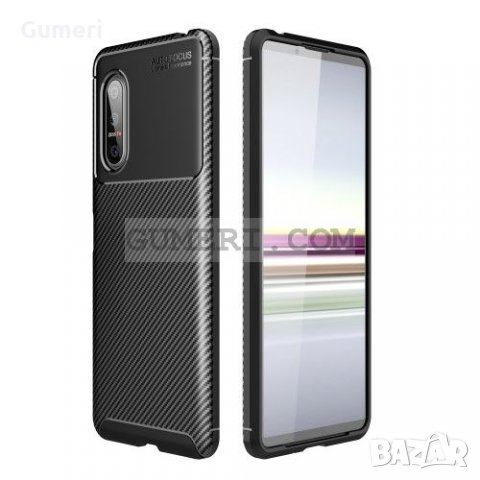  Sony Xperia 5 II Карбонов удароустойчив гръб , снимка 2 - Калъфи, кейсове - 30994624