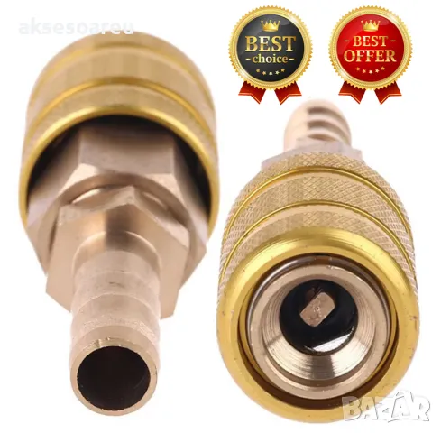 Конектор за бързо свързване клапан за автомобилни гуми 8 мм адаптер патронник за помпа щуцер за вент, снимка 2 - Аксесоари и консумативи - 47362019