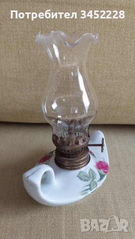 Лампа газена малка за колекционери порцелан , снимка 3 - Антикварни и старинни предмети - 51779314