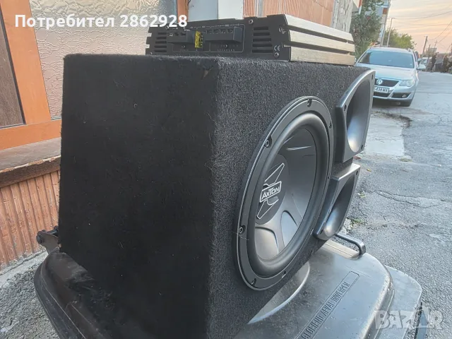 Бас каса с усилвател axton crunch, снимка 2 - Тонколони - 56441477