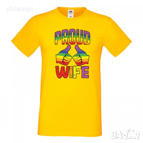 Мъжка тениска Proud Wife multicolor Прайд,Празник.Повод,Изненада , снимка 13 - Тениски - 37105199