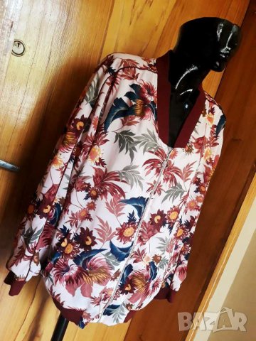 Ново Яке бомбър в бордо ХХЛ, снимка 2 - Якета - 29147964