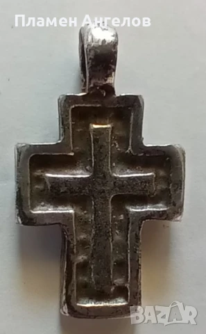 Старо посребрено кръстче, висулка, снимка 4 - Колиета, медальони, синджири - 51318146
