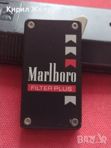 КРАСИВА СТИЛНА МЕТАЛНА ЗАПАЛКА РАБОТИ MARLBORO FILTER PLUS ПЕРФЕКТНО СЪСТОЯНИЕ 7387, снимка 6 - Запалки - 39051310