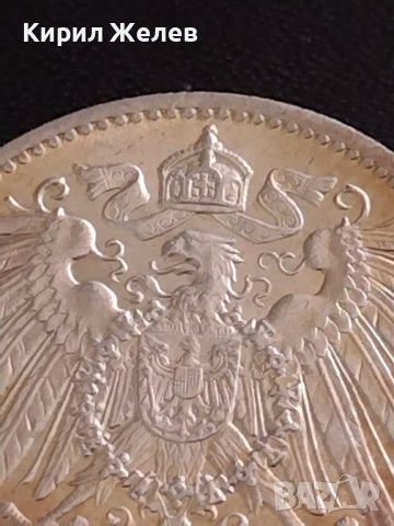 СРЕБЪРНА МОНЕТА 1 марка 1915г. Германска империя Вилхелм втори 86581, снимка 9 - Нумизматика и бонистика - 40464733