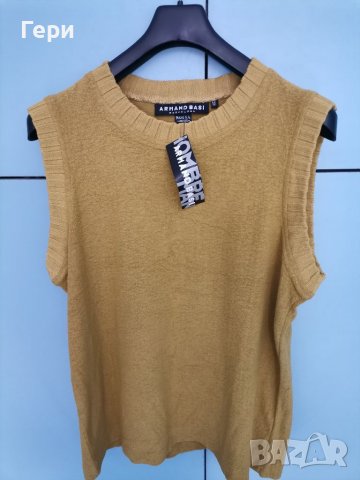 Блузка цвят горчица, размер М, снимка 3 - Корсети, бюстиета, топове - 37784754