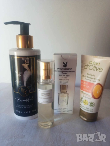 Промо комплект 935-лосион за тяло с парфюм 250 мл.,мини парфюм Narciso 45 мл. и крем