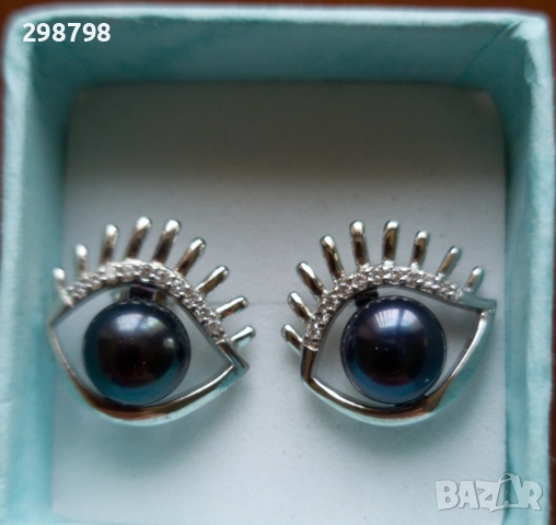 Дамски обеци от естествени перли и сребро, снимка 10 - Обеци - 36078975