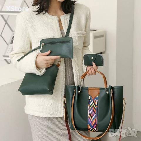 Дамска Чанта 4в1 – Модел 2025 | Елегантна, Практична, Многофункционална | Различни Цветове, снимка 11 - Чанти - 52547534