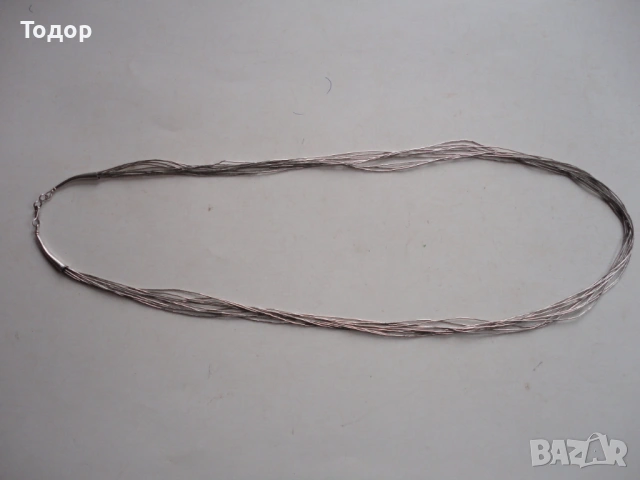 Уникално сребърно колие течно сребро 925, снимка 6 - Колиета, медальони, синджири - 53323079