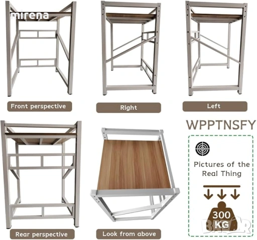 Рафт, стойка за пералня и сушилня, над пералнята, Товароносимост 350кг, снимка 9 - Други - 53159438