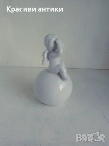 Порцелан фигура, сладко ангелче, снимка 5 - Антикварни и старинни предмети - 49002801