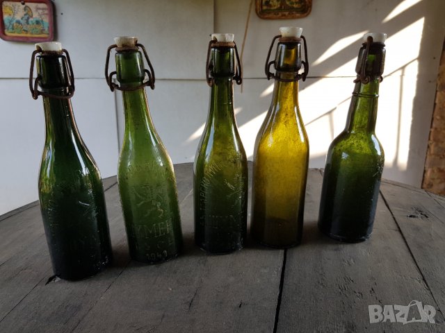 Стари бирени шишета 5 броя, снимка 7 - Антикварни и старинни предмети - 34157814