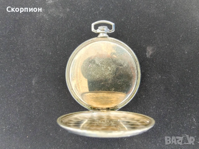  Швейцарски джобен часовник - SYMA  1925г.- 7 JEWELS-SWISS MADE, снимка 14 - Джобни - 46796635