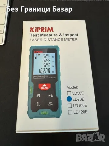 Нов Професионален Лазерен Мерител Kiprim 120 м, LCD, Нивелир Мултифункции, снимка 9 - Измервателни инструменти - 47581085