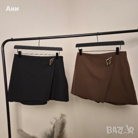 Пола-панталонки със златна катарама тип zara, снимка 3 - Поли - 52165541