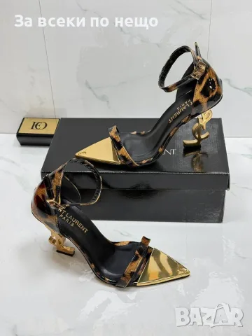 Yves Saint Laurent Дамски Дамски Елегантни Официални Сандали На Метален Ток-4 Цвята Код SEM-28, снимка 4 - Сандали - 55722375