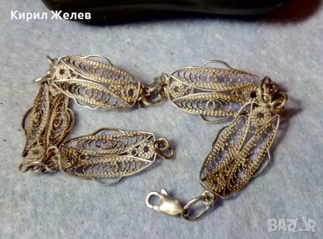 СТАРА НЕЖНА ФИЛИГРАННА СРЕБЪРНА ГРИВНА СРЕБРО ВИСОКА ПРОБА МАЙСТОРСКА РЪЧНА РЕТРО АРТ РАБОТА 44188, снимка 7 - Антикварни и старинни предмети - 48476612