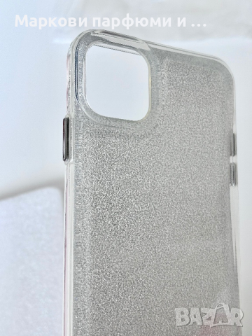 Калъф за iPhone 11 Pro Max, прозрачен кейс за iphone, чисто нов, с блестящ сребрист гръб
