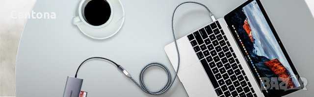 Basesailor USB C удължителен кабел 200 см [100 W, 10 Gbps] USB-C 3.1 Gen 2,Thunderbo, 4K видео кабел, снимка 6 - Кабели и адаптери - 40197692