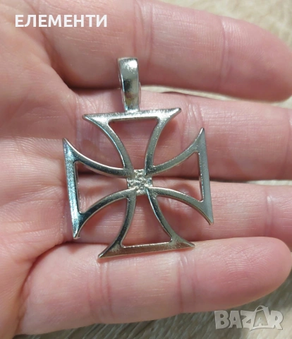 Метален Елемент / Медальон - Железен КРЪСТ
