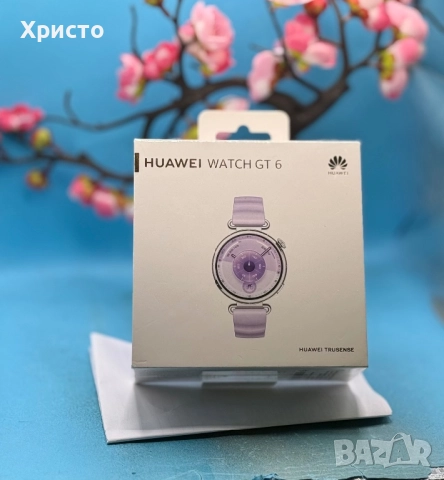 НОВ!!! Дамски смарт часовник Huawei Watch GT 6, 41MM, Steel Stainless Steel Case, Purple 