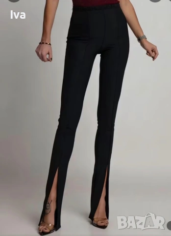 Елегантен дамски панталон с висока талия и цепки – модел, който издължава силуета