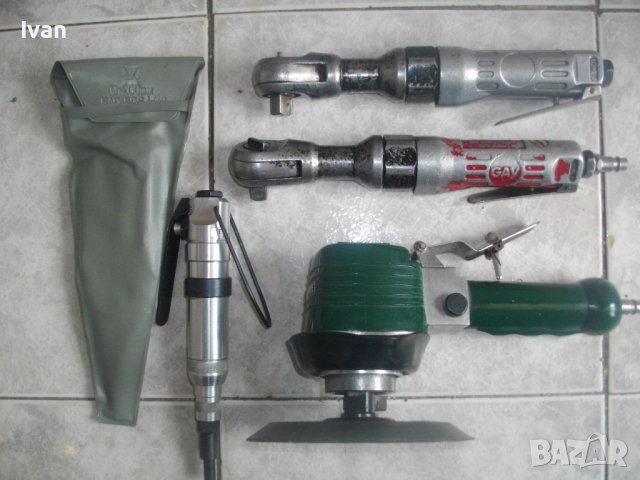 Пневматични:Тресчотка-Англ-GAY/ф150мм Ексцентър Виброшлайф Parkside-Немски/Българска Отвертка Нова, снимка 2 - Други инструменти - 40605520