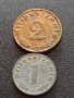 Две монети 1 райхспфенинг 1942г. / 2 райхспфенинг 1938г. Трети райх с СХВАСТИКА редки 31555, снимка 1 - Нумизматика и бонистика - 40649479