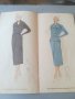 Албум с модели. 1952г. Robes elegantes. Ретро мода. Литография. Модели на дамски дрехи. Дизайнерски.