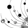 Модерен декоративен стенен часовник с кристали, 50 см, снимка 2