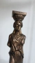Vintage, метална статуетка на кариатида,  статуя на жена, снимка 2