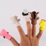 Куклен театър с пръсти пръстчета домашни животни гумени гумирани fingers finger, снимка 2