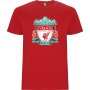Нова мъжка тениска на футболния отбор Ливърпул (Liverpool) в червен цвят 