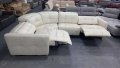 ПРОМОЦИЯ!!!Кремав кожен ъглов диван "Marmount" с електрически релакс механизъм, снимка 6