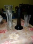 ваза три броя кристална ваза,стъклена ваза, снимка 1