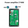 Mp3 плеър 2*40W DC 7V/26V с Bluetooth 5.0 модул за вграждане Sd, Fm, папки, Fm, Mic, Call, AUX, снимка 2