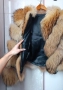 Палто с естествен косъм от сребърна лисица, снимка 8