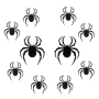 Декоративни 3D паяци за Хелоуин / Halloween – лъскави, 10 броя_1217351, снимка 1