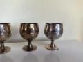 Прекрасен Комплект Стари Бронзови Чашки-EPNS, снимка 5