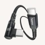 USB Type-C to USB Type-C Charging Cable 100W, найлонова оплетка, 90 градуса глава - 200 см, снимка 1