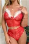 Коледно секси бельо за жени, Червен цвят, Еротично бельо за жени, снимка 1